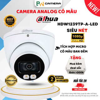 Camera analog HDCVI HDW 1239TP-A-Led-S2 2.0MP, ban đêm có màu, chính hãng
