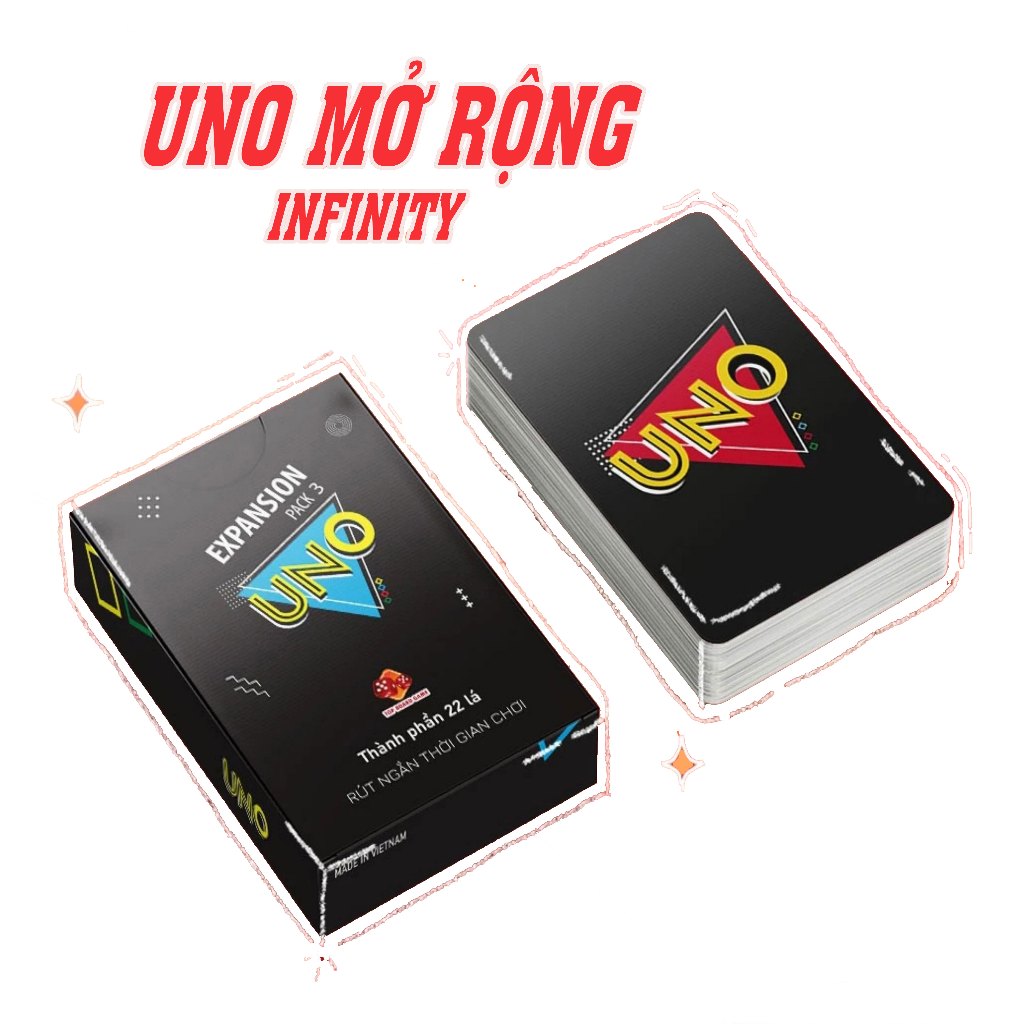 UNO Mở Rộng - UNO INFINITY giúp rút ngắn thời gian một ván chơi ( hộp đen )