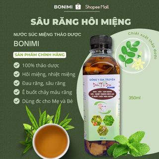 Nước Súc Miệng Thảo Dược Bonimi 350ml. Đau Răng, Sâu Răng, Hôi Miệng, Nhiệt Miệng. Viêm Nha Chu.
