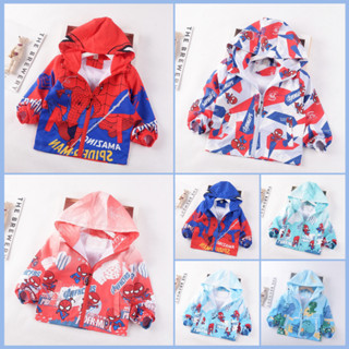  Áo khoác bé trai áo gió bé trai trẻ em người nhện 2 lớp họa tiết cá tính 2-8 tuổi-TILANI Store 