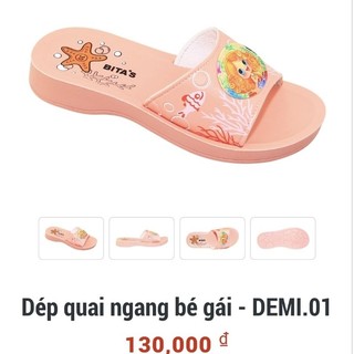 Dép lê bitas bé gái DEMI 01 (size 28-32)