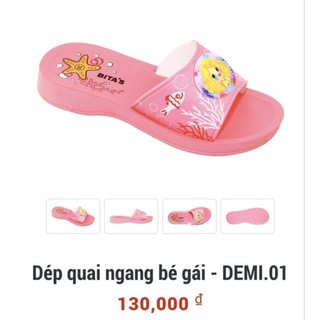 Dép lê bitas bé gái DEMI 01 (size 28-32)