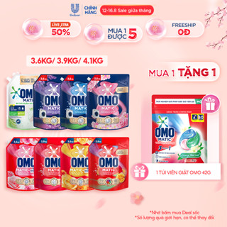 Nước giặt OMO Matic 3,6kg/3.9kg/ 4.1kg (Túi)