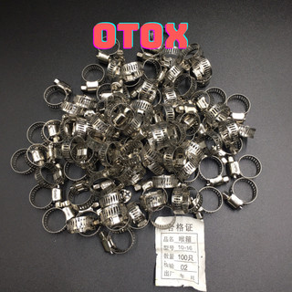 Túi đai siết quai nhê inox 100 cái , Đai xiết ống các loại inox siết cổ dê cỡ 10x16mm OTOX