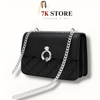 Túi xách nữ đeo chéo vai dáng vuông nhiều ngăn cao cấp thiết kế ô trám 7K STORE TX10HANS
