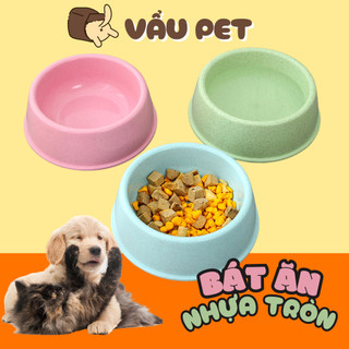 Bát ăn cho chó mèo nhựa tròn an toàn - Bát cho chó mèo ăn Vẩu Pet Shop