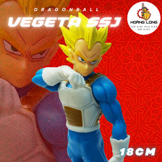 Mô hình Dragonball, Vegeta Super Saiyan 18cm, figure SSJ 7 Viên Ngọc Rồng, trang trí bàn học (phụ kiện Hoàng Long)