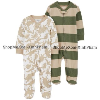 [Lựa mẫu][0-3M 3-5kg] Body Sleep Cotton Car..ter, Ni..Ke kéo khóa, cúc bấm xuất dư siêu xịn rất mềm mịn