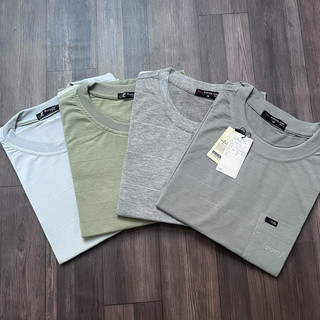 Áo thun Nam Trung Niên cộc tay cổ tròn hàng quảng châu chất cotton cực mát