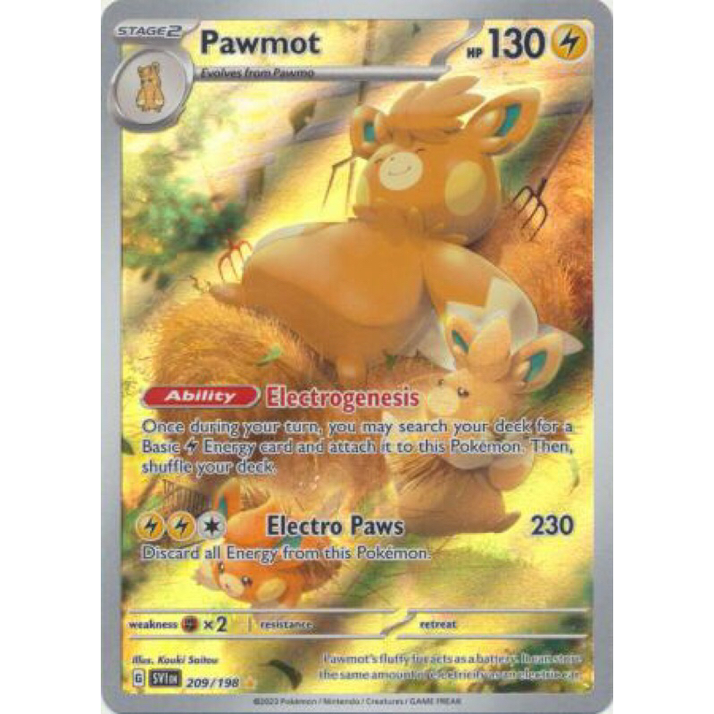 Pawmot 209/198 Pokemon Card English