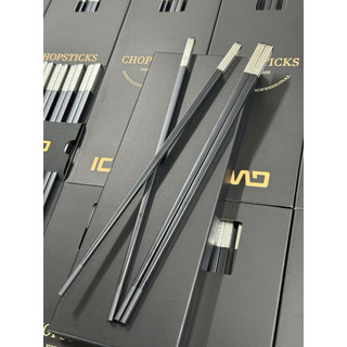 SET 10 ĐÔI ĐŨA ALLOY CHOPSTICK SỢI THUỶ TINH TITANIUM