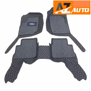 Thảm sàn, lót sàn da 6D cho Ford Ranger- kèm thảm rối chống bụi  (hàng cao cấp)