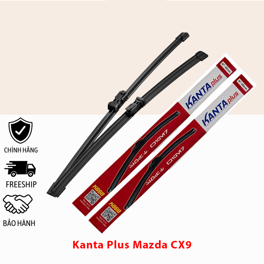 Gạt mưa trước Mazda CX9 2007-2015 của Kanta Nhật Bản, kích thước 18 - 24 inch