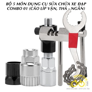Bộ 5 món dụng cụ sửa chữa xe đạp