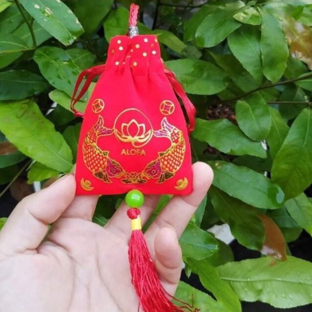 (5 cái) Túi Gấm Đỏ May Mắn Alofa