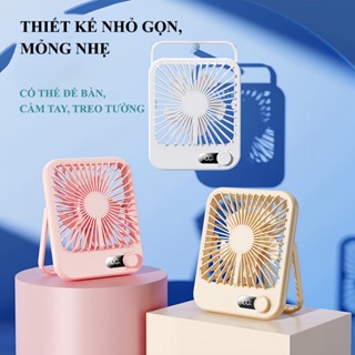 Quạt để bàn tích điện SK quạt điện mini xoay 180 độ, thiết kế hiện đại gấp gọn, dung lượng pin lớn