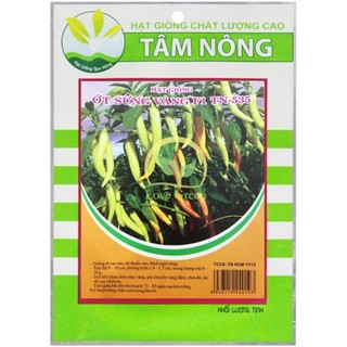 Hạt Giống Ớt Sừng Vàng  Tâm Nông - Gói 100Mg