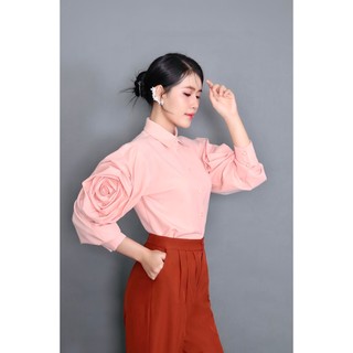 Áo sơ mi tay hoa 3D sang trọng - Angel V
