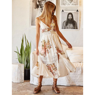 Pass đầm hoạ tiết boho
