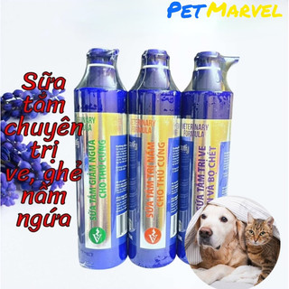  Sữa Tắm Giảm Ngứa, ngăn ngừa Ve,Rận Nấm Cho Chó, Mèo Veterinary Formula Purrify 450ml