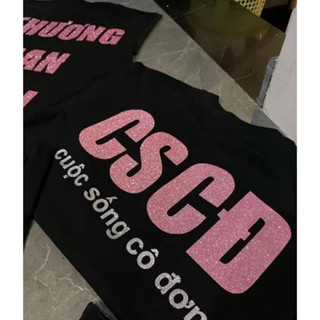 Áo Thun Kim Tuyến CUỘC SỐNG CÔ ĐƠN Cotton 100% Premium CSCĐ In Chữ Hài Hước