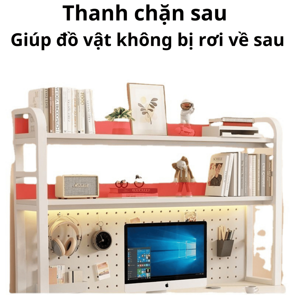 Bàn học sinh có kệ sách, Bàn làm việc U cong màu sắc đa dạng, Mặt MDF dày 15mm, chân thép sơn tĩnh điện | BigBuy360 - bigbuy360.vn