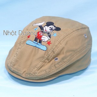Nón beret, mũ bánh tiêu, nón phớt, nón mỏ vịt TRẺ EM từ 1-3 tuổi hình chuột Jerry phong cách năng động cho bé nhà