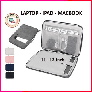 Túi đựng laptop macbook, túi chống sốc macbook máy tính bảng ipad chống nước, 2 ngăn đựng 11 - 13.3inch có qoai xách