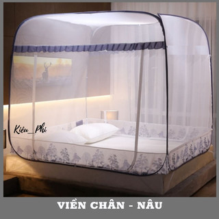 Mùng Màn chụp tự bung người lớn ngủ chống muỗi đỉnh chóp, đỉnh vuông gấp gọn thông minh Kiều Phi