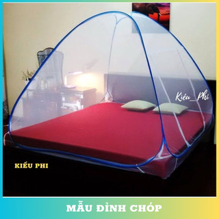 Màn chụp tự bung đỉnh chóp cao cấp, mùng chụp tự bung người lớn gấp gọn tiện dụng cao 1m55 thông minh