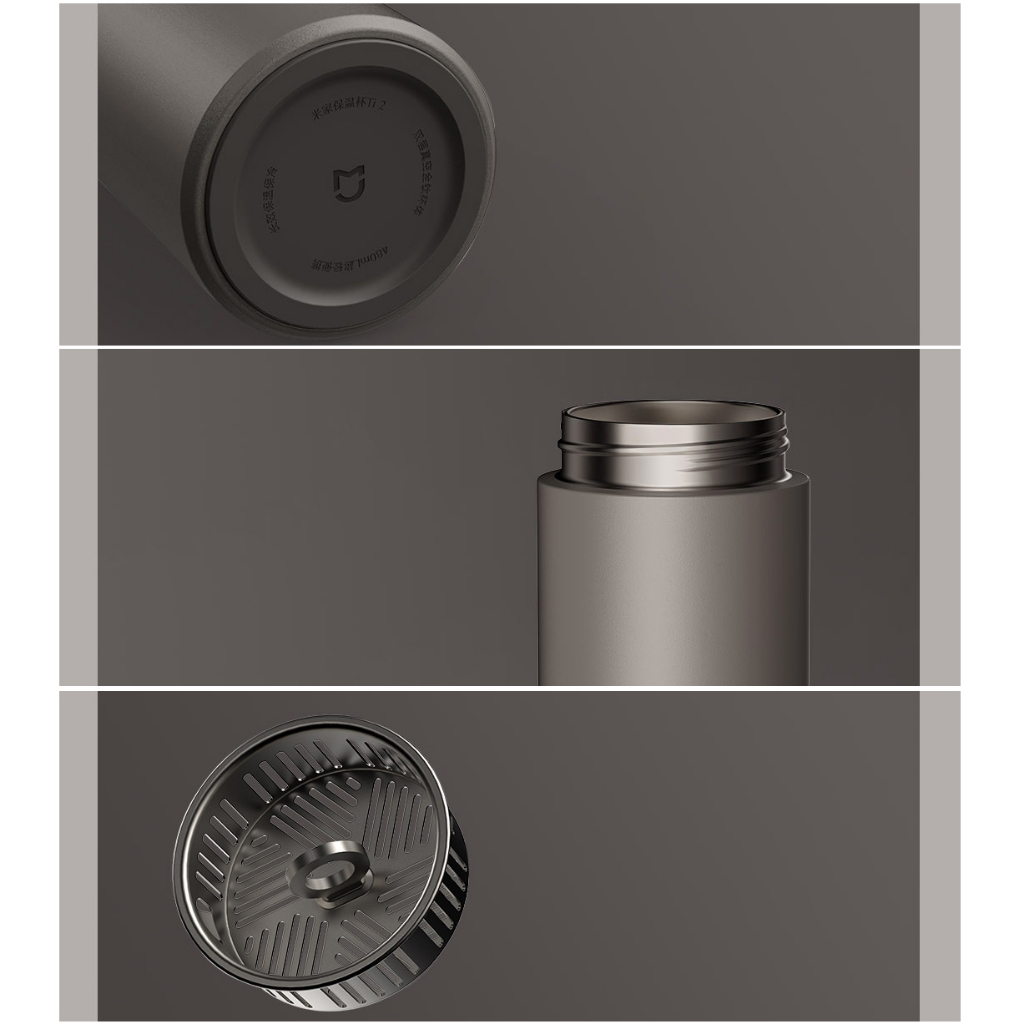 Bình giữ nhiệt Mijia Ti 2 480ml, kháng khuẩn 95%, 196g, vật liệu kim loại an toàn y tế | BigBuy360 - bigbuy360.vn