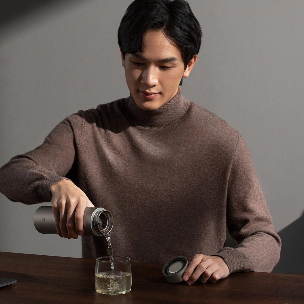 Bình giữ nhiệt Mijia Ti 2 480ml, kháng khuẩn 95%, 196g, vật liệu kim loại an toàn y tế | BigBuy360 - bigbuy360.vn