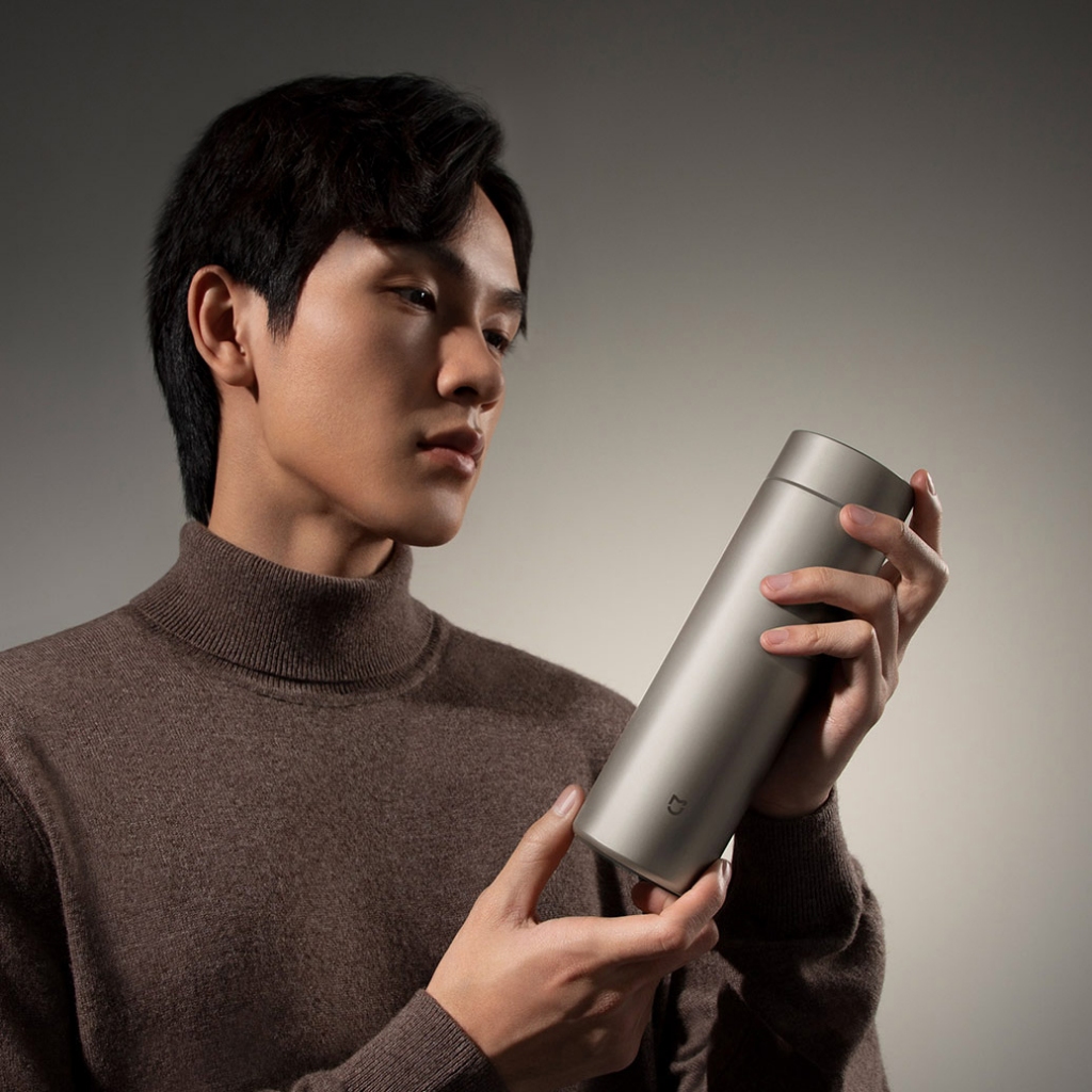 Bình giữ nhiệt Mijia Ti 2 480ml, kháng khuẩn 95%, 196g, vật liệu kim loại an toàn y tế | BigBuy360 - bigbuy360.vn