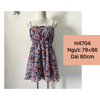 H4704 váy hoa dây Nhật 2hand đầm dạo phố hoạ tiết hoa seconhand