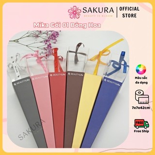 Vỏ hộp mika đựng 1 bông hoa, vỏ hộp decan, vỏ hộp meka hoa đơn, vỏ hộp meka 1 bông hoa sáp, hoa lụa