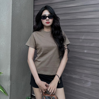 Áo baby tee 250gsm nữ HHVINTAGE cổ tròn basic thun co dãn Top A92