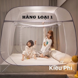 Màn chụp tự bung đỉnh vuông KIỀU PHI - Mẫu mùng chụp tự bung người lớn chống muỗi gấp gọn tiện dụng