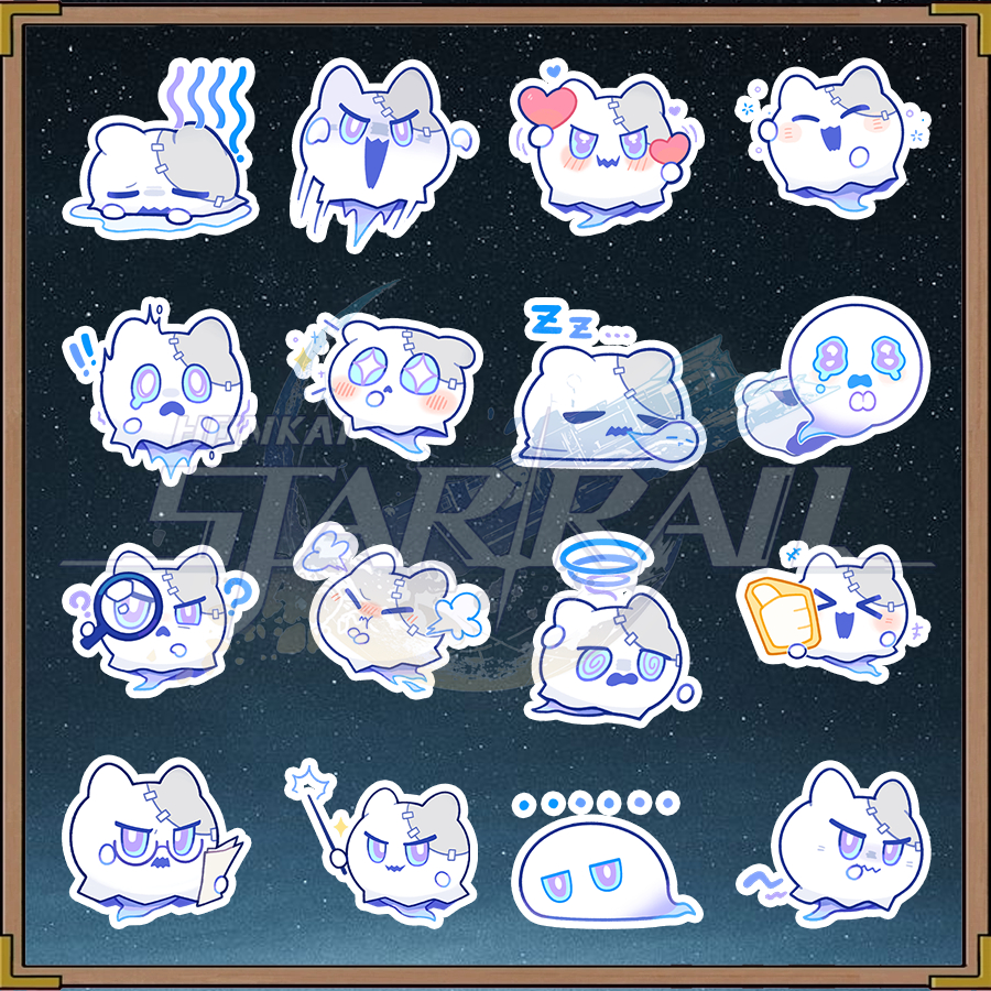 【Honkai Star Rail】Set 16 sticker nhân vật Wubbaboo – HKSR005