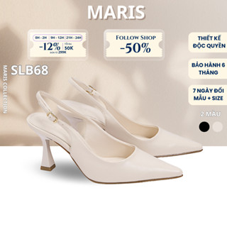 Giày cao gót nữ mũi nhọn Slingback 7cm MARIS, guốc công sở đế êm gót chống ồn kiểu dáng trẻ trung sang trọng SLB68