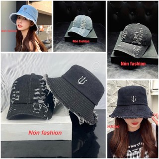 Mũ cặp - Nón couple - Nón đôi (bucket tua rua + kết jean tua) phong cách chất chơi dành cho cặp đôi