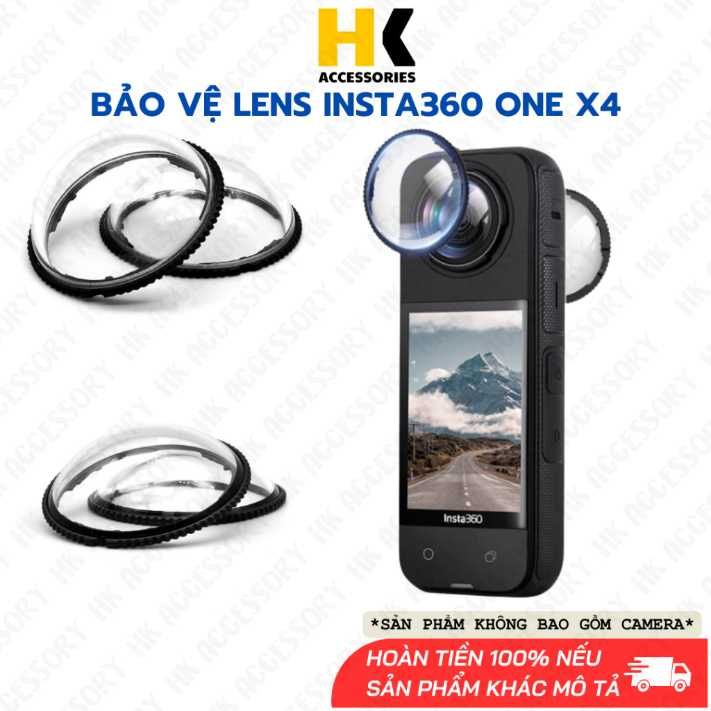 Bảo Vệ Lens Insta360 X4 X5 tháo rời dễ dàng kính cường lực chống trầy xước