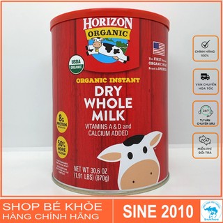 Sữa Horizon Organic Dry Whole Milk - Sữa tươi dạng bột hữu cơ Organic Horizon 870gr