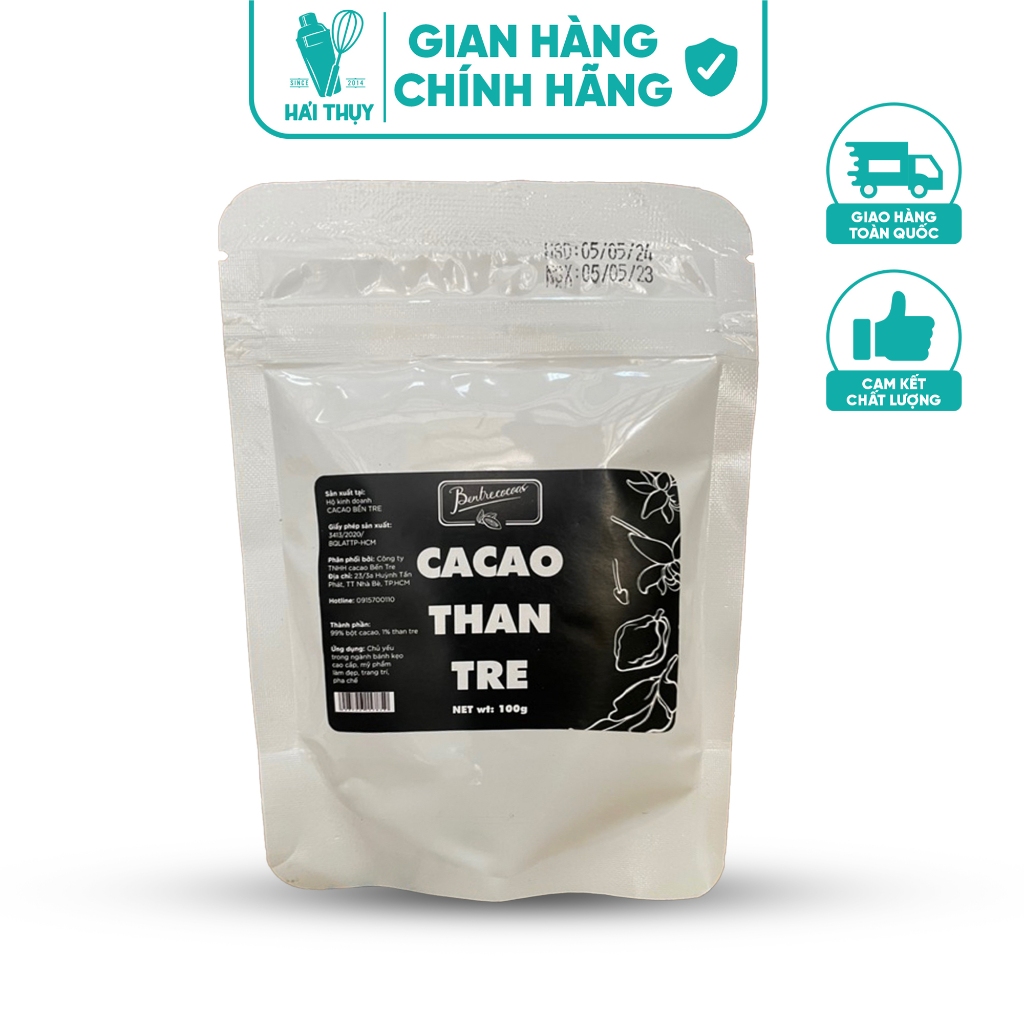 Bột Cacao Than Tre Bentrecocoas 100gr