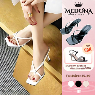 Guốc dép sỏ ngón gót nhọn 7p - medona