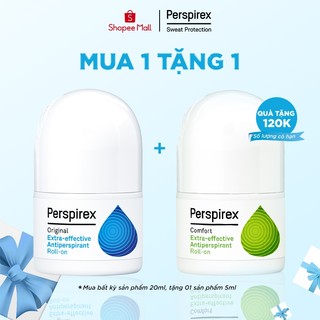 Lăn khử mùi Perspirex Original 20ml: Dành cho da thường hay đổ mồ hôi, hiệu quả kéo dài 3-5 ngày