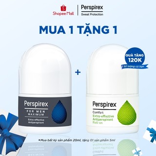 Lăn khử mùi Perspirex For Men Maximum cho nam giới 20ml Khử Mùi và Ngăn Mồi Hôi Hiệu Quả