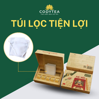 Fast Tea - Trà Sen ủ lạnh, Trà ướp Sen Fasttea, Trà ướp Sen Tây Hồ Codytea (Hộp gồm 10 viên nén)