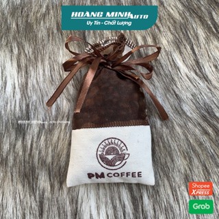 Túi thơm cà phê nguyên chất treo xe ô tô, phòng khách, tủ quần áo khử mùi ẩm mốc hiệu quả