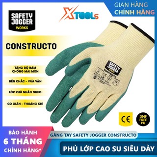Găng tay bảo hộ đa năng Safety Jogger Constructo - Bao tay lao động dày dặn, phủ lớp cao su siêu dày, độ bám tốt