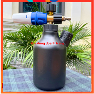 Bình phun bọt tuyết rửa xe 1,5L cho máy rửa xe mini, máy rửa xe áp lực cao (Bình Đen)